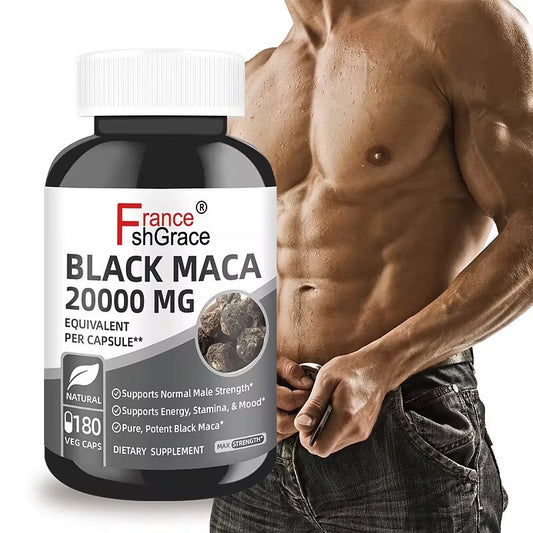 ZBlack Maca 20 000mg – Force & Énergie & Confiance & Naturelle (180 gélules)